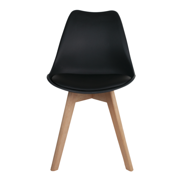 Cadeira Eames Wood Leda Design Preta Pracasa