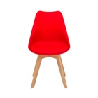Cadeira Eames Wood Leda Design Vermelha