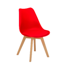 Cadeira Eames Wood Leda Design Vermelha