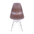 Cadeira Eames Wood Madeira Escura De Polipropileno Base Eiffe