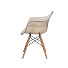 Cadeira Eiffel c/Braço Ambar Base Madeira