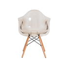 Cadeira Eiffel c/Braço Ambar Base Madeira