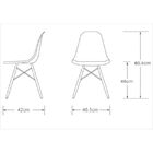 Cadeira Eiffel Charles Eames Em Abs Amarela Com Base De Madei