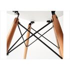 Cadeira Eiffel Charles Eames Em Abs Amarela Com Base De Madei