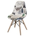 Cadeira Eiffel Charles Eames Estofada Paris Creme F01 Base Ma