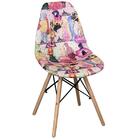 Cadeira Eiffel Charles Eames Estofada Princesas Rosa F01 Base
