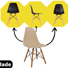 Cadeira Eiffel Charles Eames Pés Palito Para Escritório