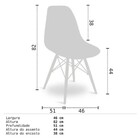 Cadeira Eiffel Charles Eames Preta F01 Com Base De Madeira Ds