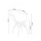 Cadeira Eiffel Com Braço E Base Em Madeira Rivatti Móveis Ama