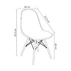 Cadeira Eiffel Com Pés De Madeira Rivatti Amarelo