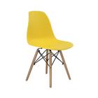 Cadeira Eiffel Com Pés De Madeira Rivatti Amarelo