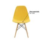 Cadeira Eiffel Com Pés Em Madeira - Amarelo