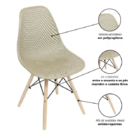 Cadeira Eiffel De Jantar Colmeia Na Cor Fendi Claro Base Made