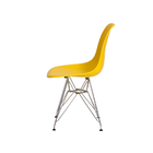 Cadeira Eiffel Eames Amarela Base Cromada