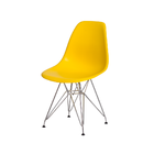 Cadeira Eiffel Eames Amarela Base Cromada