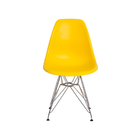 Cadeira Eiffel Eames Amarela Base Cromada