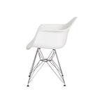 Cadeira Eiffel Eames c/ Braço Base Cromada Branca