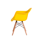 Cadeira Eiffel Eames DAW c/Braço Amarela Base Madeira