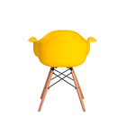 Cadeira Eiffel Eames DAW c/Braço Amarela Base Madeira