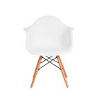 Cadeira Eiffel Eames Daw Com Braço Preta Base Madeira Design