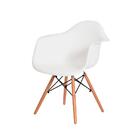 Cadeira Eiffel Eames Daw Com Braço Preta Base Madeira Design