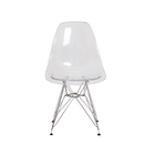 Cadeira Eiffel Eames DSR Transparente Base Cromada