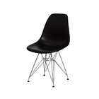 Cadeira Eiffel Eames Preta Base Cromada...