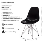 Cadeira Eiffel Eames Vermelha Base Cromada
