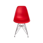 Cadeira Eiffel Eames Vermelha Base Cromada