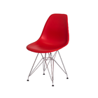 Cadeira Eiffel Eames Vermelha Base Cromada