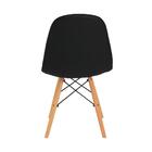 Cadeira Eiffel Fun Wood Estofada - Preta