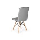 Cadeira Eiffel Gomos Estofada Base Madeira - Cinza