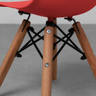 Cadeira Eiffel Infantil Base Madeira - Vermelha