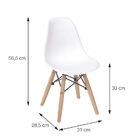 Cadeira Eiffel Infantil Base Madeira - Vermelha