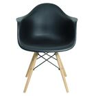 Cadeira Eiffel Mor Com Braços Preta