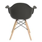 Cadeira Eiffel Mor Com Braços Preta