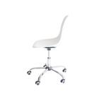 Cadeira Eiffel Office Eames Branca Base Cromada Giratória