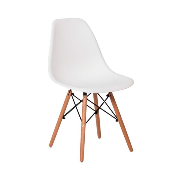 Cadeira Eiffel Saarinen Wood Pés De Madeira - Branco
