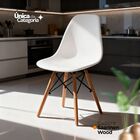 Cadeira Eiffel Saarinen Wood Pés De Madeira - Branco
