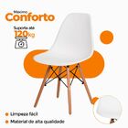 Cadeira Eiffel Saarinen Wood Pés De Madeira - Branco