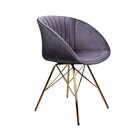 Cadeira Eleonora Base Dourada Móveis Chumbo