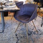 Cadeira Eleonora Base Dourada Móveis Chumbo