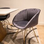 Cadeira Eleonora Base Dourada Móveis Chumbo