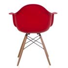 Cadeira Em Abs Com Braços Pw-082 Vermelha Com Design Charles