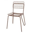 Cadeira Em Aço Carbono Pintado, Assento E Encosto Aramado Poz