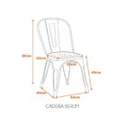 Cadeira Em Aço Com Encosto Tolix Espresso Móveis Bronze