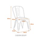 Cadeira Em Aço Com Encosto Tolix Espresso Móveis Bronze