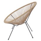 Cadeira Em Aço E Cordas De Pvc Acapulco  Natural/preto
