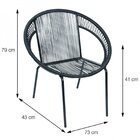 Cadeira Em Aco E Cordas Pvc Cancun Branco