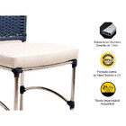 Cadeira Em Alumínio E Fibra Sintética Jk Para Cozinha E Edícu